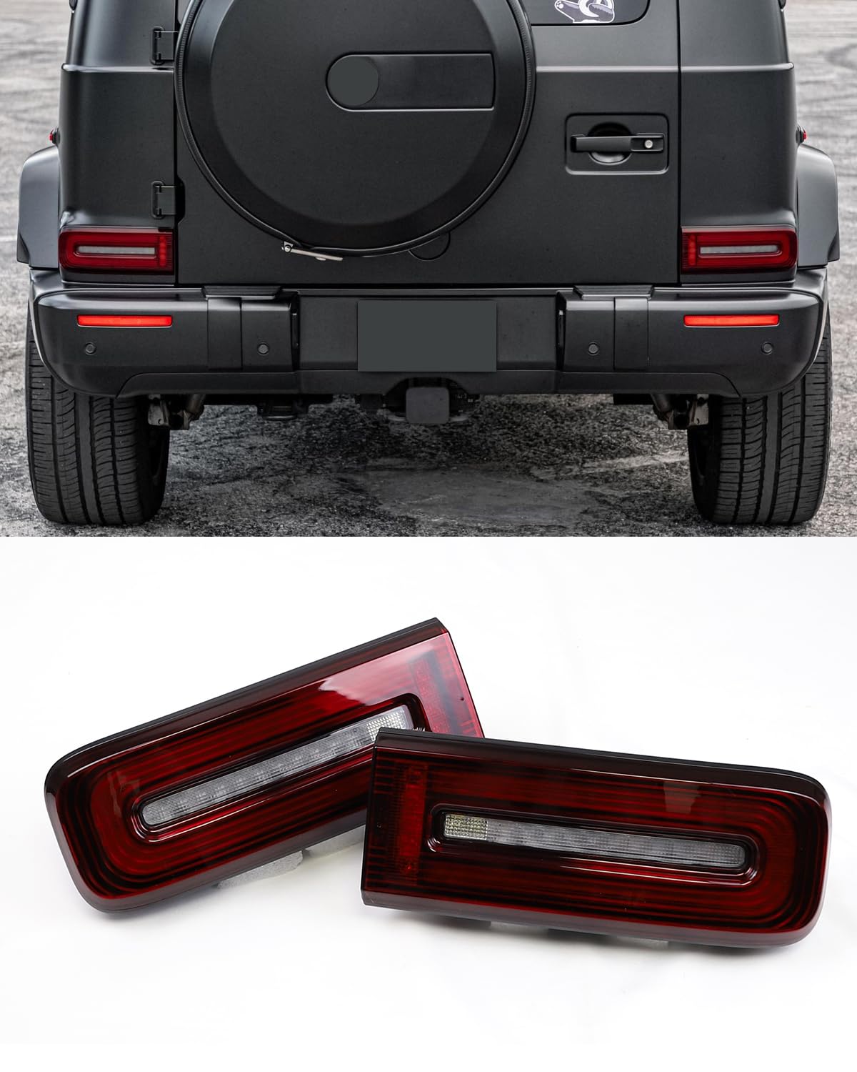TZYSZDB LED Taillights Brake Light-Smoked Corner Turn Signal Lamps